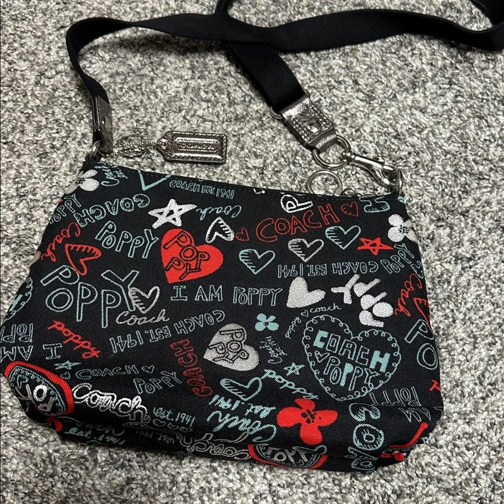 Coach Poppy Graphic Shoulder Bag - Picture 3 of 6